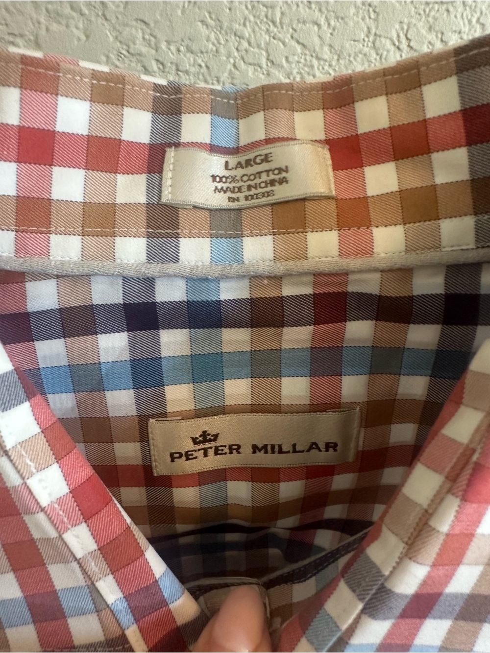 Peter Millar Multi-Color Gingham Button-Down Shirt
